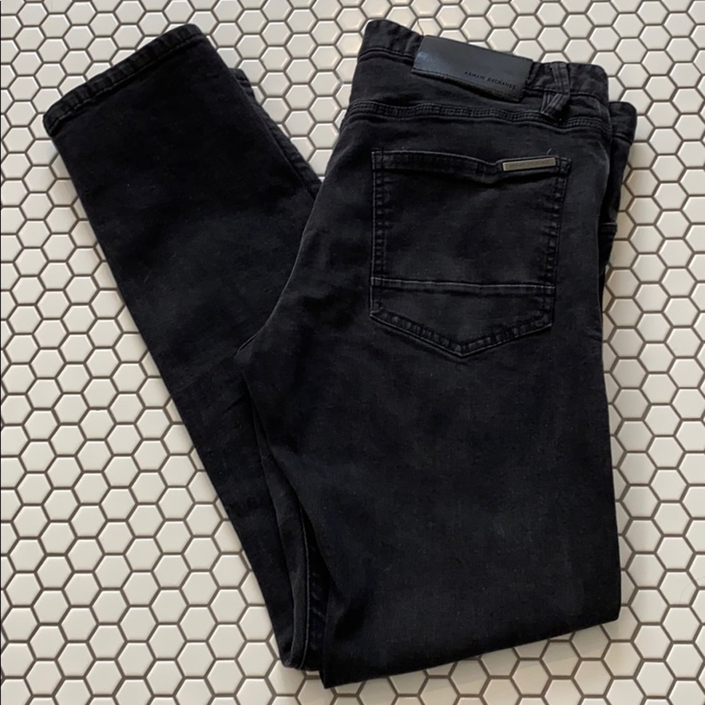 Armani Exchange Black Jeans